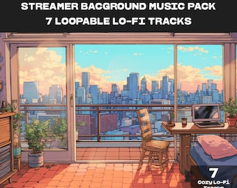 Twitch Music Streamer Música LOOPABLE Lo-Fi, sonidos ambientales, música de fondo BGM para streamers y Vtubers, música de youtube, pngtuber live2d