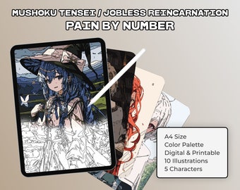 Mushoku Tensei Paint By Number | Anime Illustrations Bundle (Digital Download)