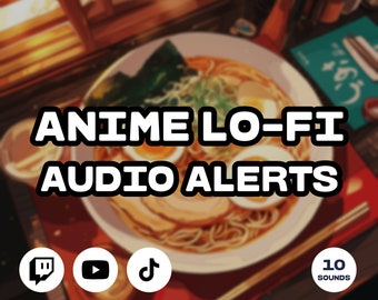 10 LoFi Anime Twitch Sound Alerts – Streamer Audio (Digital Download)