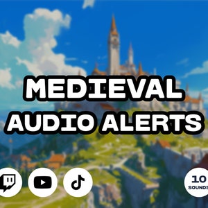 10 Twitch Sound Alerts - Medieval, Fantasy, RPG and many more (notifications, transitions, sound effects for streamers, Vtubers, youtubers)