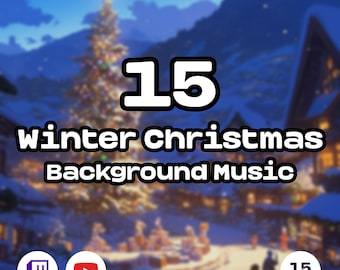 Twitch Music Streamer LOOPABLE Christmas Jazz Lo-Fi, Winter Songs, 15 Songs, Background Music For streamers and Vtubers, Royalty Free Music