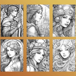 Art Nouveau Coloring Pages - 30 Pictures to Download and Print ...