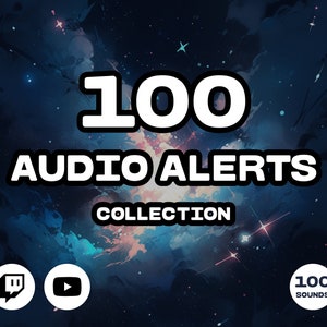 100 Twitch Audio Alerts - Anime, Lo-Fi, Vampire, Cyberpunk and more (notifications, sound effects for streamers, Vtubers, youtubers)