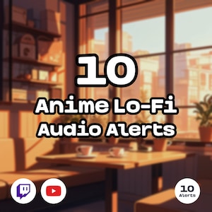 10 Twitch Sound Alerts - LoFi, Fantasy, Anime and many more (notifications, transitions, sound effects for streamers, Vtubers, youtubers)