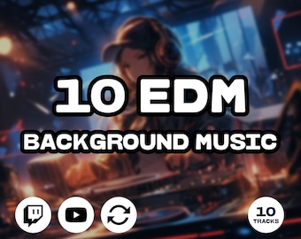 Música electrónica de baile (EDM) en bucle, música house para Twitch y YouTube (10 pistas) (Descarga digital)