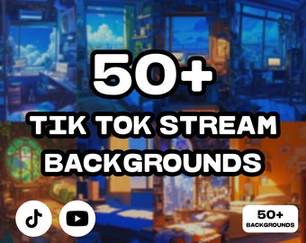 50 Vertical TikTok Vtuber Backgrounds, Ghibli Style, Stream Background, Virtual Background, TikTok Background, Anime Backgrounds