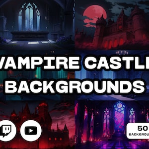 50 Vtuber Backgrounds, Vampire Rooms, Stream Background, Virtual Background, Twitch Background, Zoom Backgrounds, Vampire Castle
