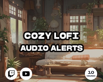 10 Cozy LoFi Twitch Sound Alerts – Streamer Notifications (MP3)