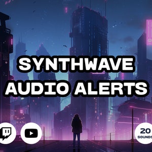 20 Twitch Sound Alerts - Synthwave, Lo-Fi, Anime and many more (notifications, transitions, sound effects for streamers, Vtubers, youtubers)