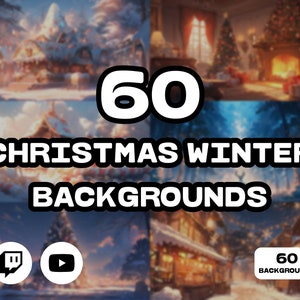 60 Vtuber クリスマス背景、Lofi ルーム、ストリーム背景、バーチャル背景、Twitch 背景、Zoom 背景、冬の背景