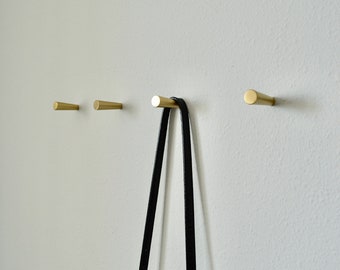 Modern Brass Cone Wall Hook, Modern Brass Hooks for Bathroom Kitchen, Entryway decor hooks, Decorative Brass Wall Hanger