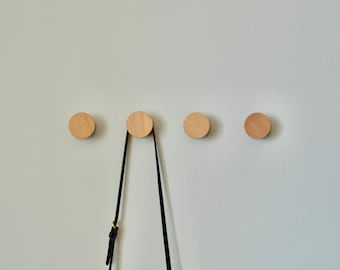 Cone Wall Hook, Walnut Coat RACK, Vintage Decor, HANDCRAFTED Vintage Minimalist Natural Wood Single Organizer Hat Rack Wall Hanger