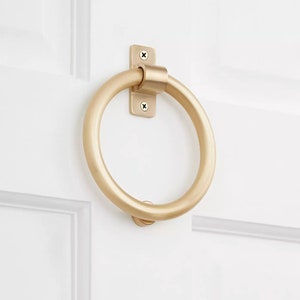 Minimalist RING Door Knocker: Handcrafted Modern Design for Stylish Entryways - Modern Door Knocker