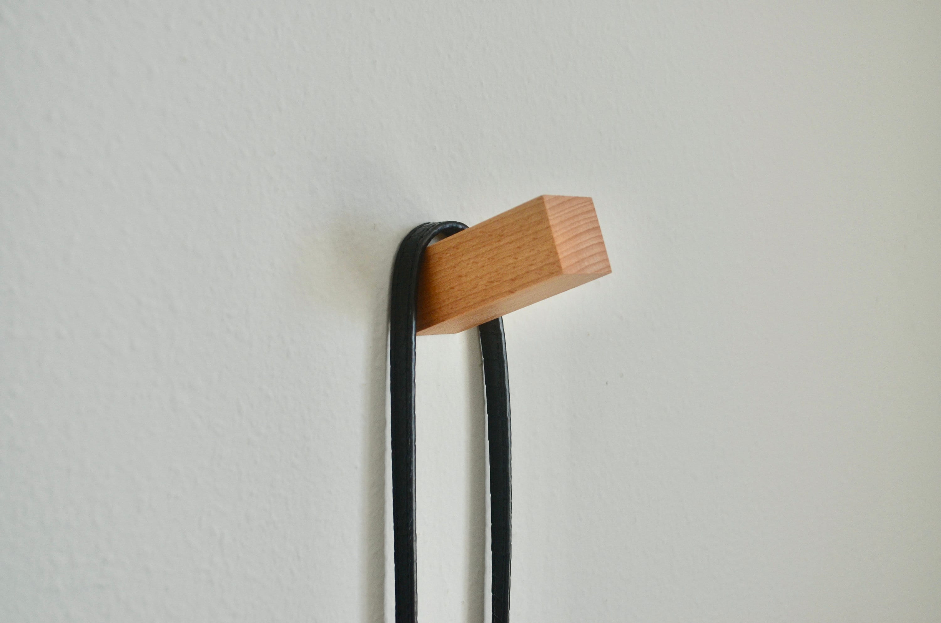 Handmade Stylish Wood Wall Hook , Wall Hanger, Wood Peg Hook, Wall Hook, Hat Rack, Holiday Stocking Holder -Towel Hook - Walnut - Natural