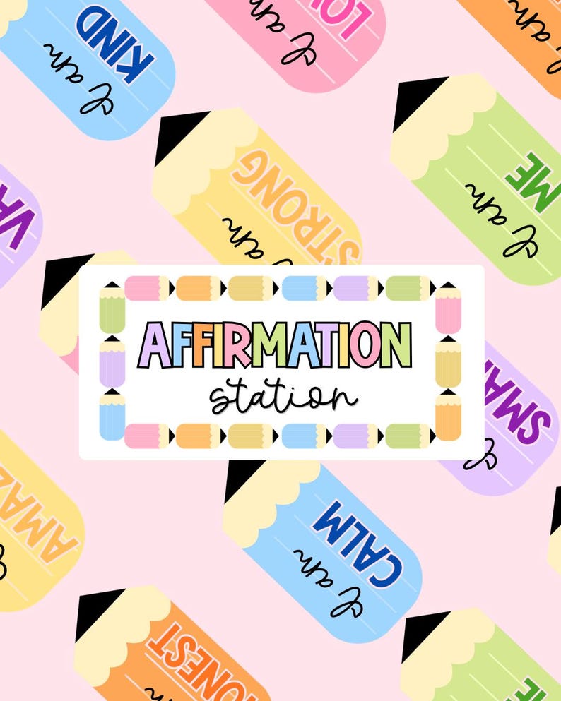 Printable Affirmation Station Classroom Decor |positive Mindset Display ...