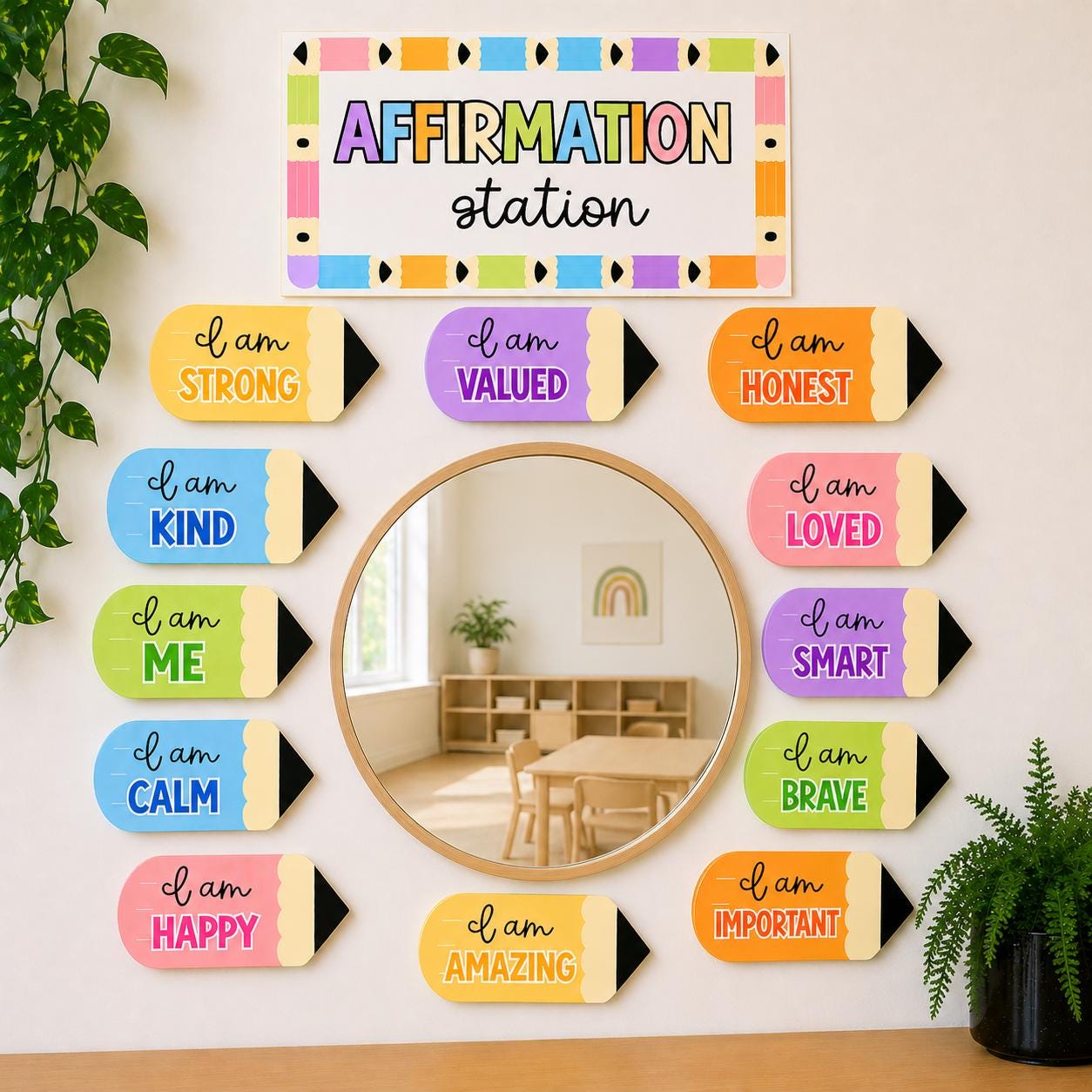 Printable Affirmation Station Classroom Decor |positive Mindset Display ...