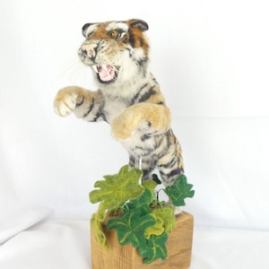 Needle Felted Tiger Sculpture