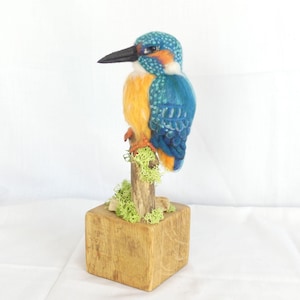 Needle Felted Kingfisher Sculpture