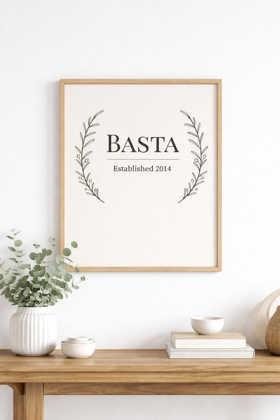 Custom Family Name Sign, Personalized Last Name Poster, Minimalist ...