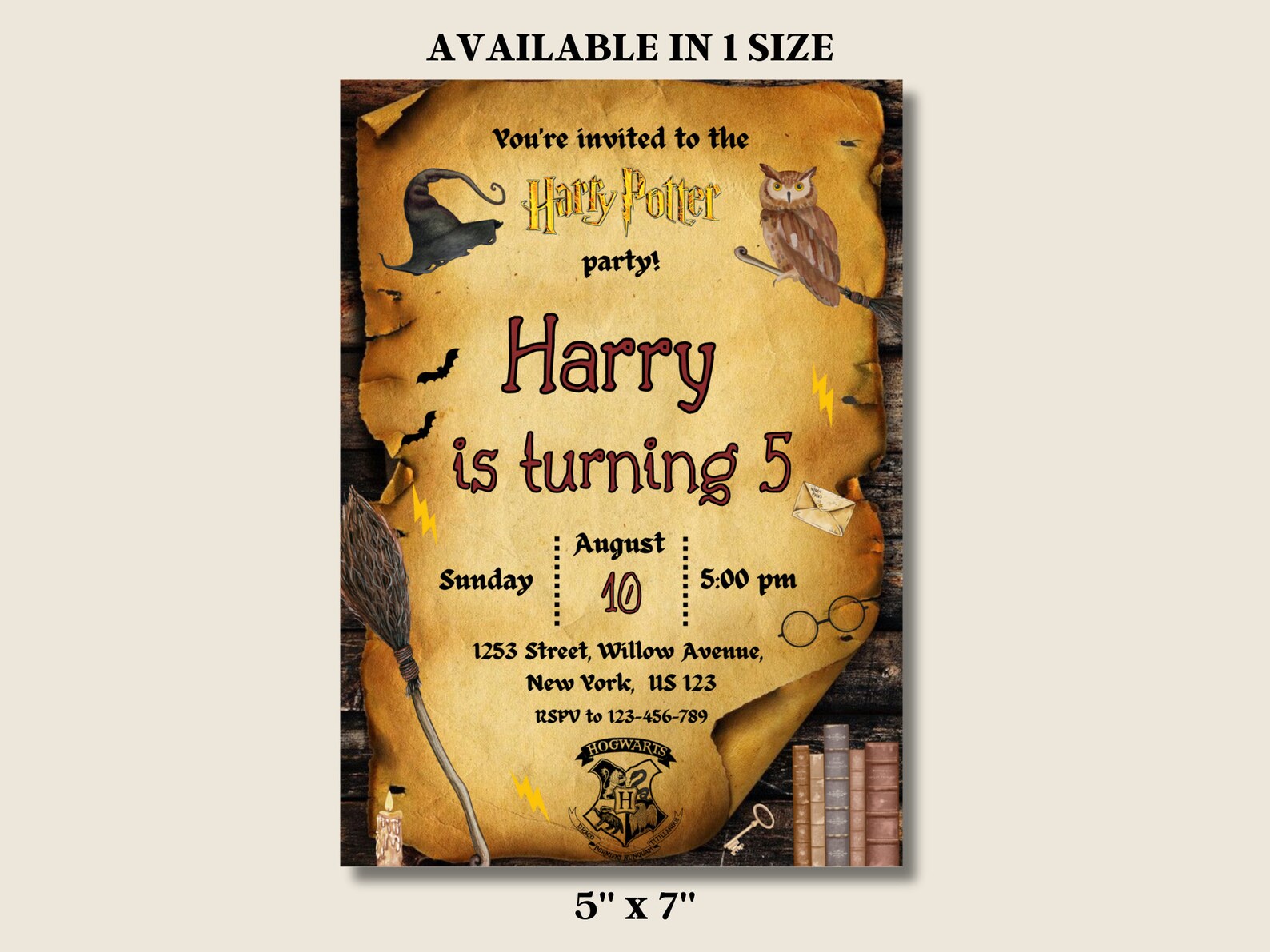 Editable Wizard Invite Hogwarts Invitation Hogwarts Party - Etsy