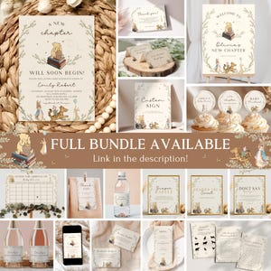 A New Chapter Will Soon Begin Baby Shower Invitation, Storybook Baby Shower Template, Classic Winnie the Pooh Baby Shower Invite image 3
