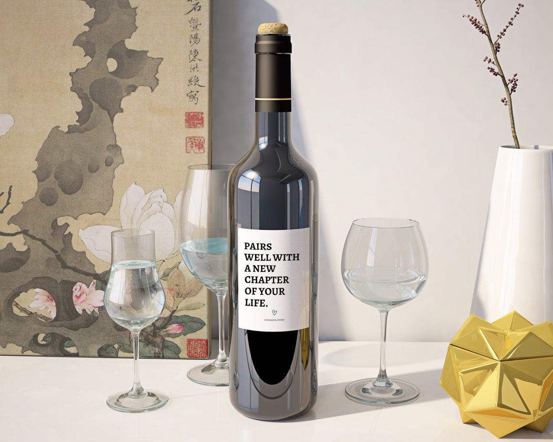 Best Chapter Label New Chapter Wine Label Fresh Start Card Promotion Gift Wine Label New ...