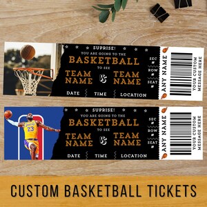 Bearbeitbare Sport Ticket Vorlage Benutzerdefinierte Event Tickets PERSONALISIERT FÜR SIE Basketball Tickets Event Tickets Vorlage
