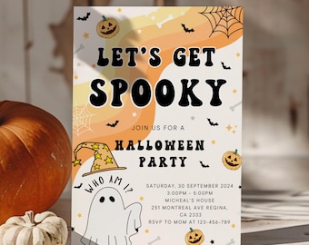 Editable Spooky Birthday Invitation Halloween Party Invitation Spooktacular Invite Halloween Invitation Editable Template