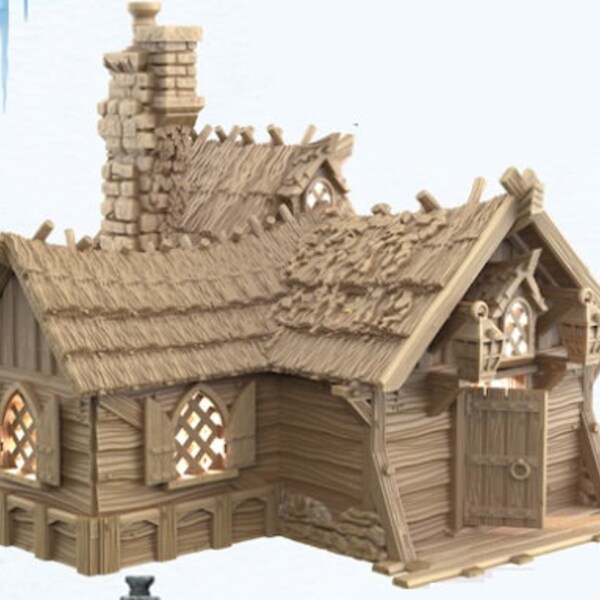 Brookdale Cottage The Frost 2 Tabletop Scatter Terrain - Wargame Scenery Fantasy - Mordheim -DnD - RPG's - 15mm - 28mm - 32mm