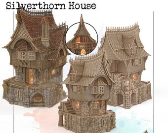 Dark Alley Adventure - Silverthorn House - Building -  15mm - 28mm - 32mm - Iain Lovecraft - Wargame - Scatter Terrain - Mordheim -DnD