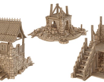 Ruins Full Set - Dark Alley Adventure - Iain Lovecraft  - 15mm - 28mm - 32mm  - Wargame - Terrrain - Mordheim - Scenery - Scatter Terrain