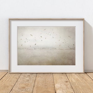 Ocean Photography Print, Rustic Home Decor, Seagulls Art, Birds Art, Cannon Beach Storm, Beach House Art, Oregon Coast, Spring Landscape zdjęcie 1