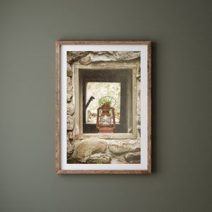Impresión fotográfica de linterna antigua, decoración de granja, cocina rústica antigua, lavadero, arte victoriano, paisaje otoñal de Pensilvania imagen 2