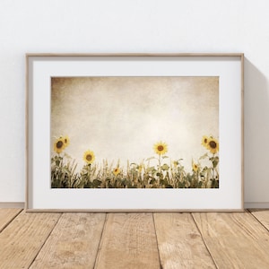 Sunflower Field Photography Print, Rustic Farmhouse Decor, Cornfield Art, Home Decor, Country Decor, Wall Art, Pennsylvania Autumn Landscape