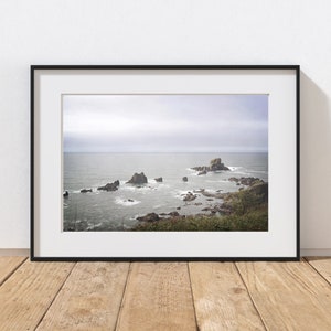 Ocean Photography Print, Rustic Beach House Decor, Coastal Wall Art, Pacific Northwest, Rocky Cannon Beach, Oregon Spring, Storm Landscape