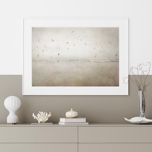 Ocean Photography Print, Rustic Home Decor, Seagulls Art, Birds Art, Cannon Beach Storm, Beach House Art, Oregon Coast, Spring Landscape zdjęcie 6