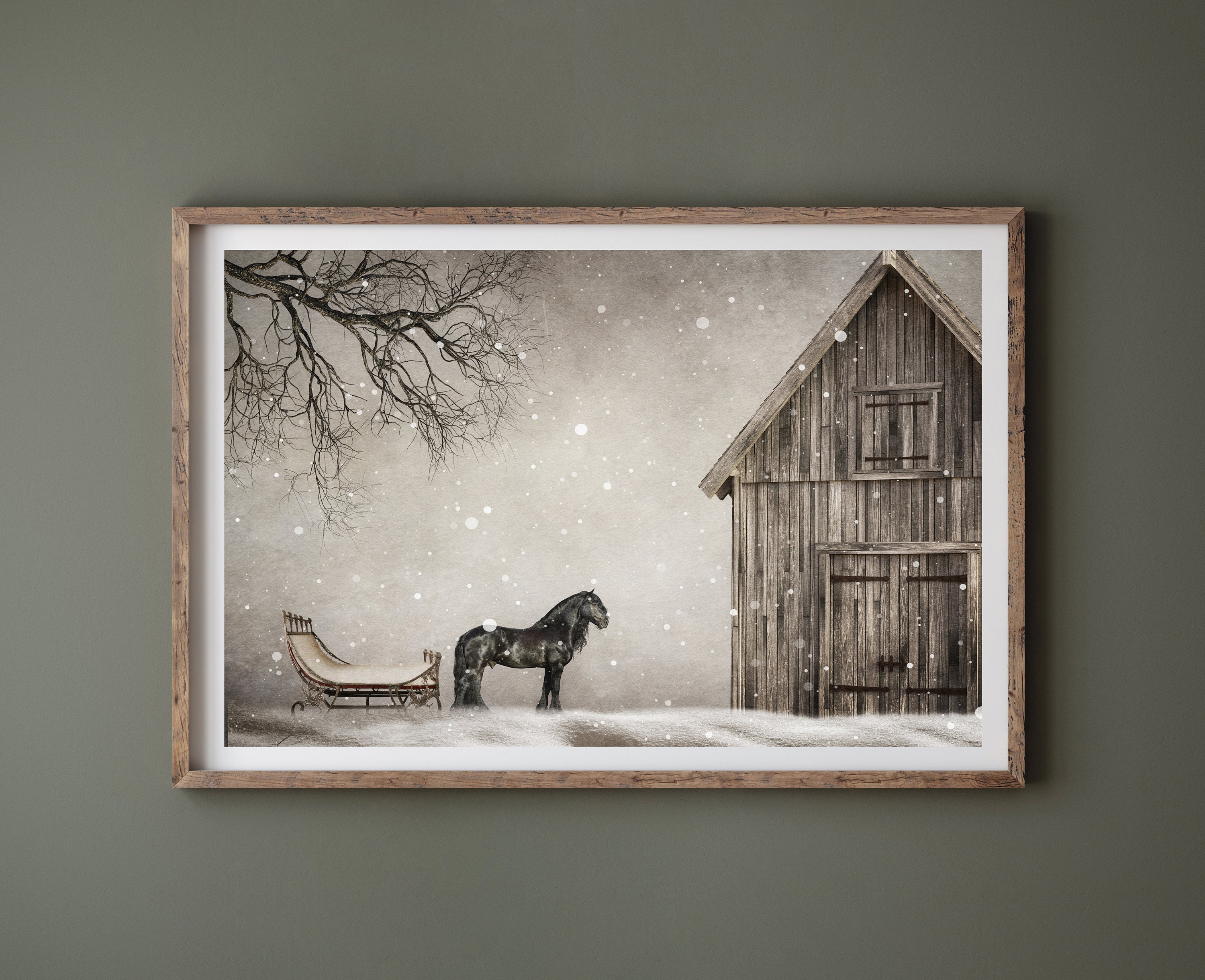 Barn Photography Print, Rustic Farmhouse Decor, Mixed Media Art, Home ...