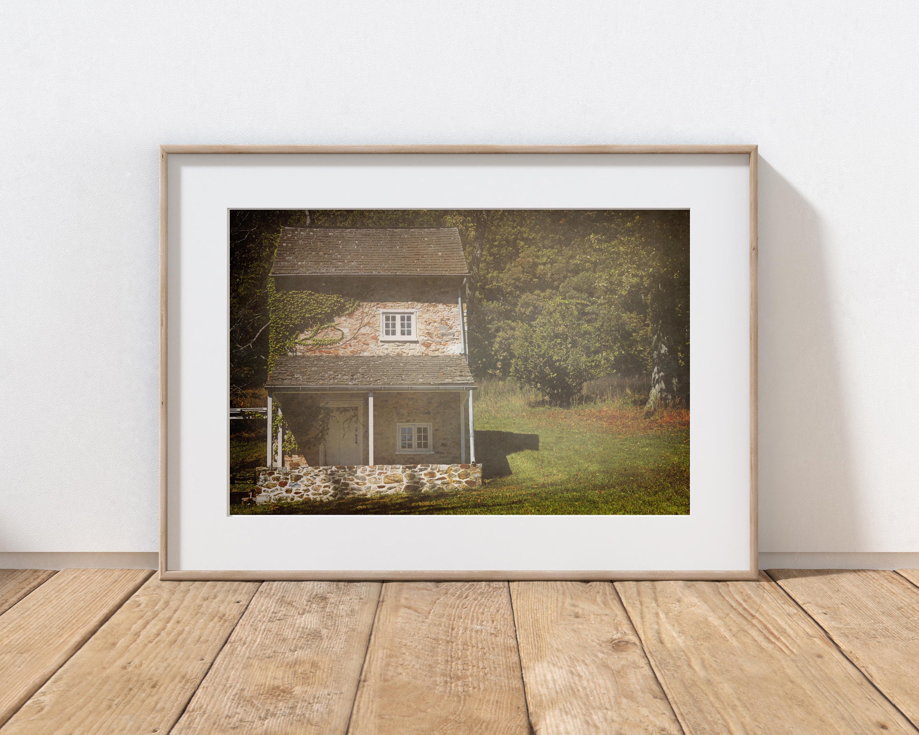 Farmhouse Photography Print, Rustic Colonial Art, Farm Decor, Old Stone ...