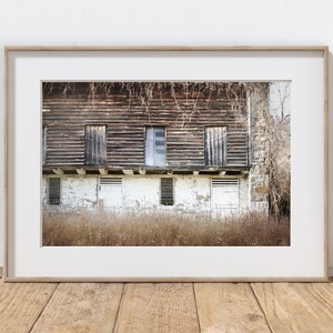 Barn Photography Print, Rustic Farmhouse Decor, Home Decor, Pennsylvania Barns, Old Windows Art, Farm Art, Barn Art, Autumn Landscape