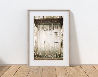 Barn Photography Print, Rustic Farmhouse Decor, Laundry Room, Bathroom Art, Country Home Decor, Outhouse Art, Pennsylvania Landscape