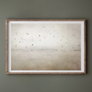 Ocean Photography Print, Rustic Home Decor, Seagulls Art, Birds Art, Cannon Beach Storm, Beach House Art, Oregon Coast, Spring Landscape zdjęcie 2