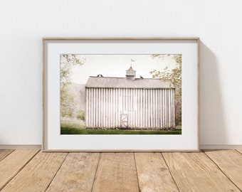 Barn Photography Print, Rustic Farmhouse Decor, Nursery Art, Home Decor, Crows, Country Decor, Wall Art, Pennsylvania Farm, Spring Landscape