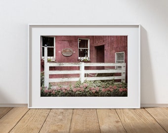 Barn Photography Print, Rustic Farmhouse Decor, Winery Decor, Home Decor, Country Cottage, Farm Wall Art, Pennsylvania Spring Landscape