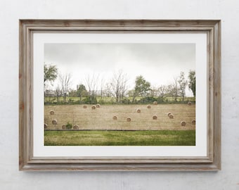Hay Bales Photography Print, Farmhouse Decor, Rustic Home Decor, Country Art, Farm Field, Pennsylvania Spring Landscape
