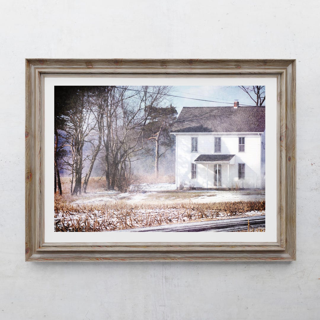 Farmhouse Photography Print, Rustic Home Decor, Vintage Farm Cornfield ...