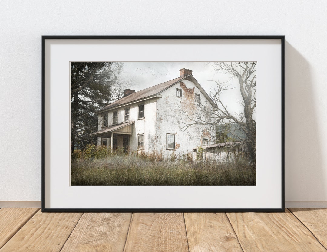 Farmhouse Photography Print, Rustic Home Decor, Old Abandoned Home ...