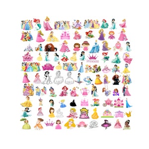 Prıncess png Bundle, Prinzessin Clipart PNG, Prinzessin png, Sofort Download, Silhouette, Prinzessin Print, T-Shirt, Digital, Prinzessin Hintergrund