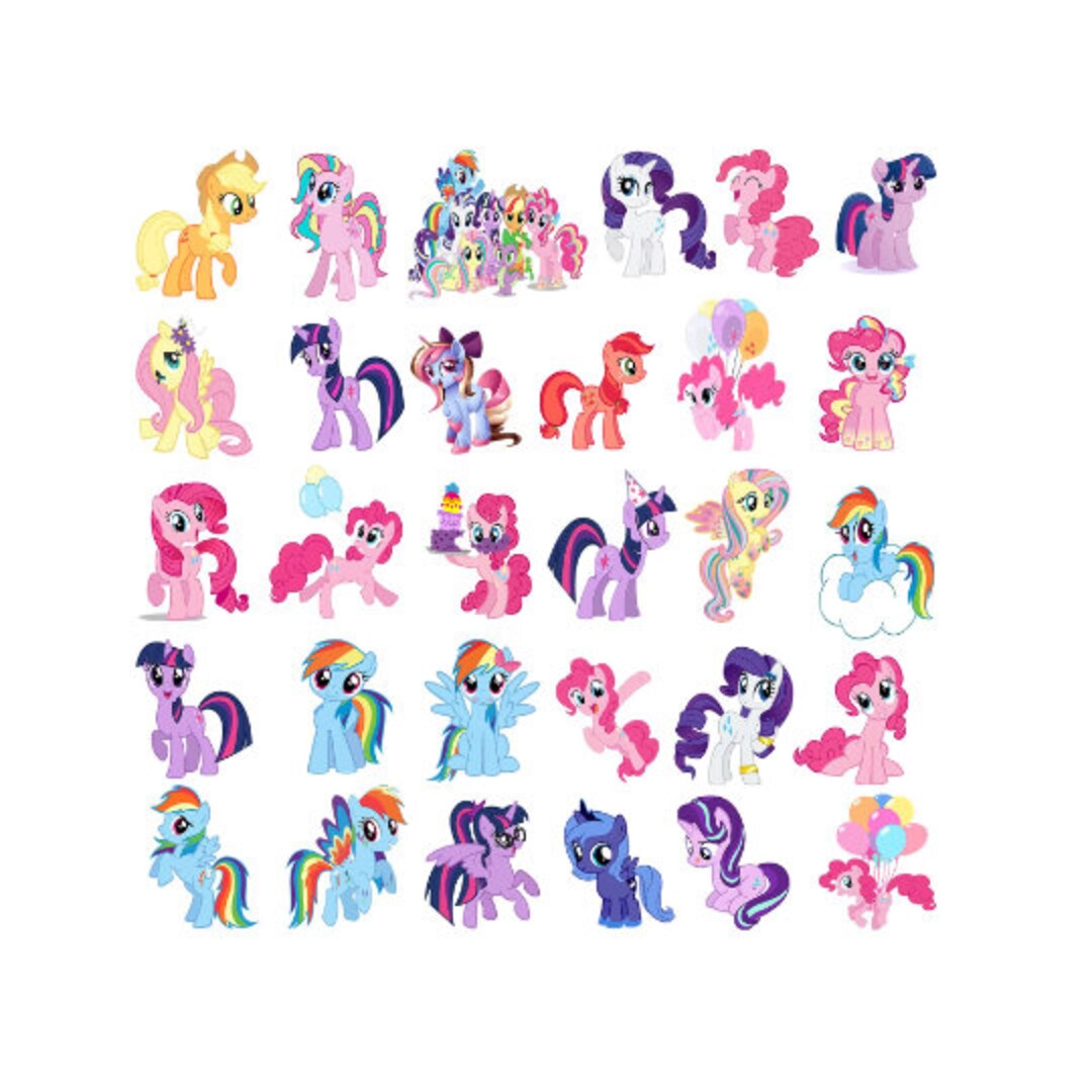 My Little Pony PNG Images Little Pony Birthday Stickers Etsy