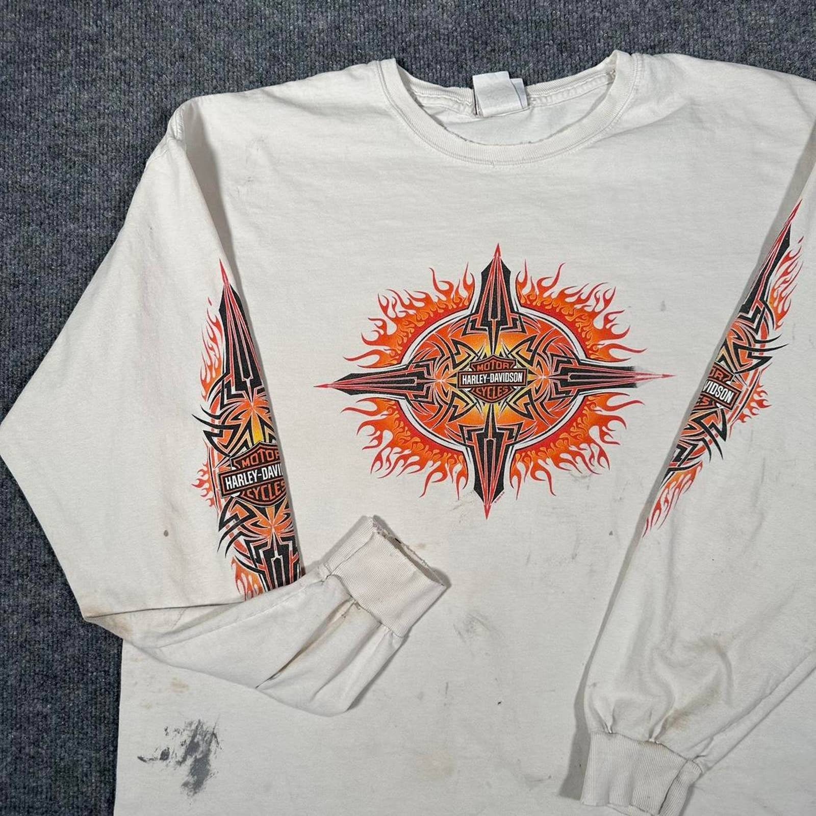 Vintage 90s IS Interstate Denim Flames Logo Jersey Shirt Skate Y2K Rave Men  Tank