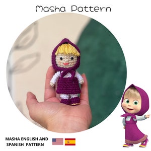 Masha pattern -Masha amigurumi - Cutemasha- Digital pattern masha crochet - Crochetpatternmasha - masha and bear - birthday children - pdf